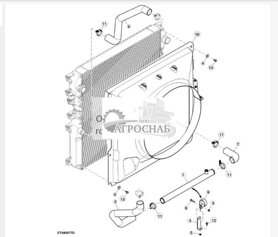 Шланги и кожух радиатора, Final Tier 4 